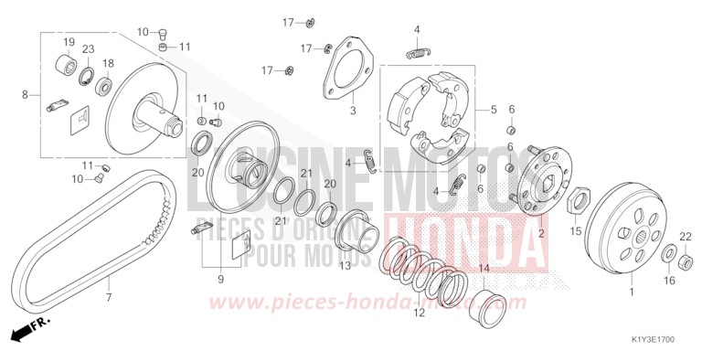 DRIVEN FACE for PCX 125 MAT COSMO SILVER METALLIC (NHC35) from 2021